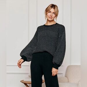 The Luxe Cashmere Blend Mix Stitch Sweater size Large